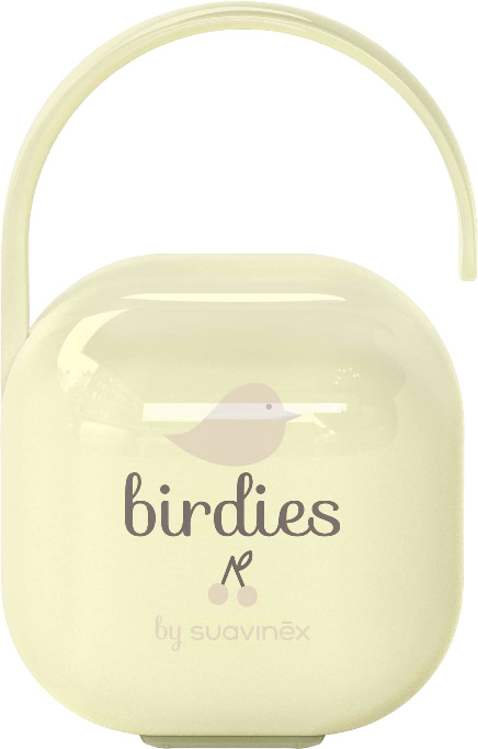 Контейнер для хранения пустышек Suavinex Birdies светло-желтый (309133)