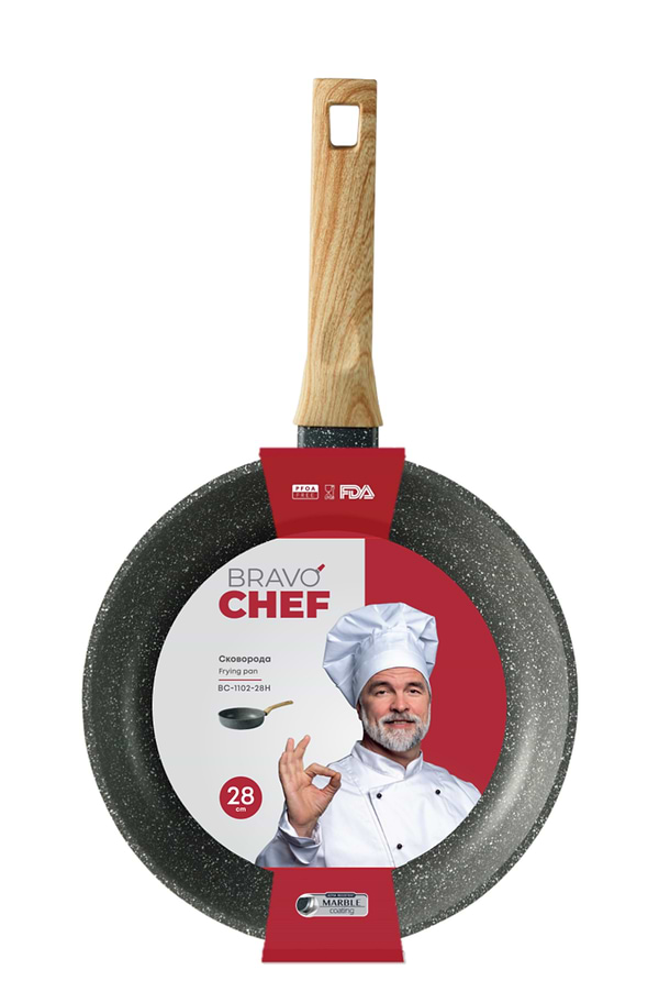 Фото - Сковорода універсальна BRAVO CHEF 28 см (BC-1102-28 H)