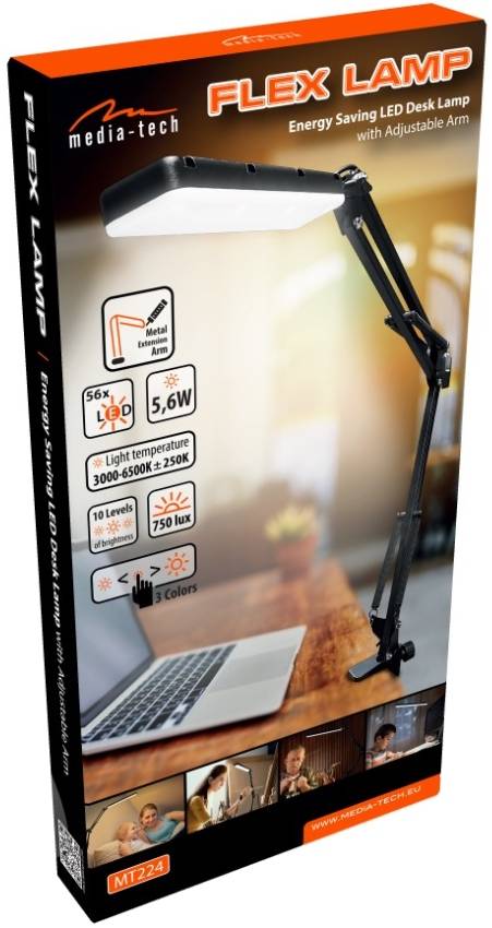 Фото - Настольная лампа Media-Tech FLEX LAMP 5,6W 6500K 5V Black (MT224)