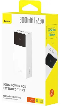 Фото - Батарея мобильная Baseus EnerFill FP41 30000MAh 22,5W QC PD White (E0027K01)