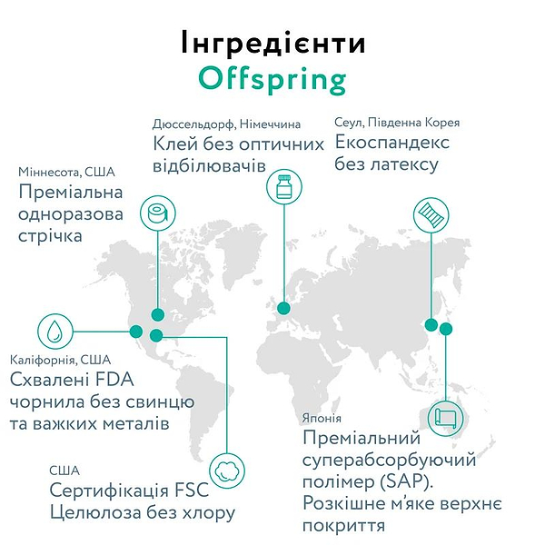 Фото - Одноразові підгузки-трусики Offspring XL 12-20 кг 30 шт. Ліс (DP-OI-FAP-XL30P-FRT)