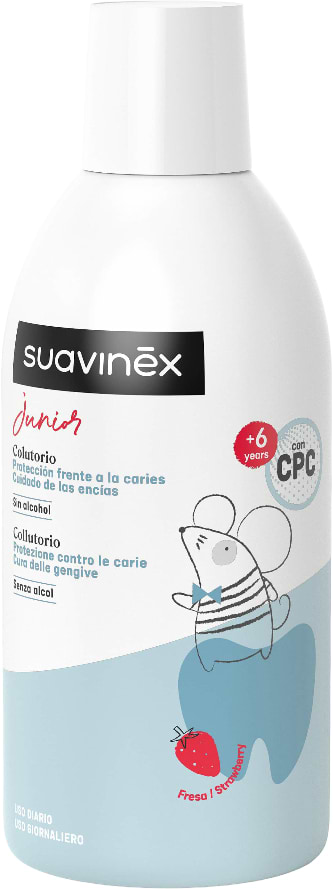 Фото - Ополаскиватель для полости рта детский Suavinex Junior от 6 лет со вкусом клубники 500 мл (309019)
