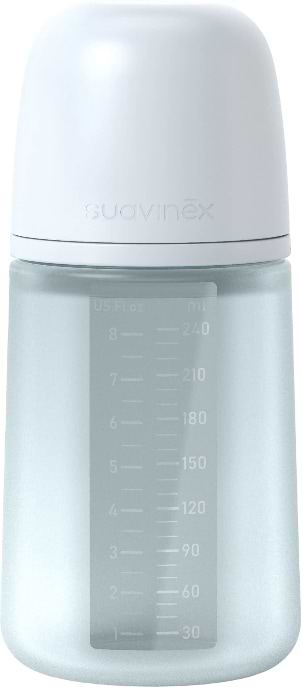 Пляшка для годування Suavinex 240 мл фізіологічна соска повільний потік Colour Essence світло-блакитна (308653)