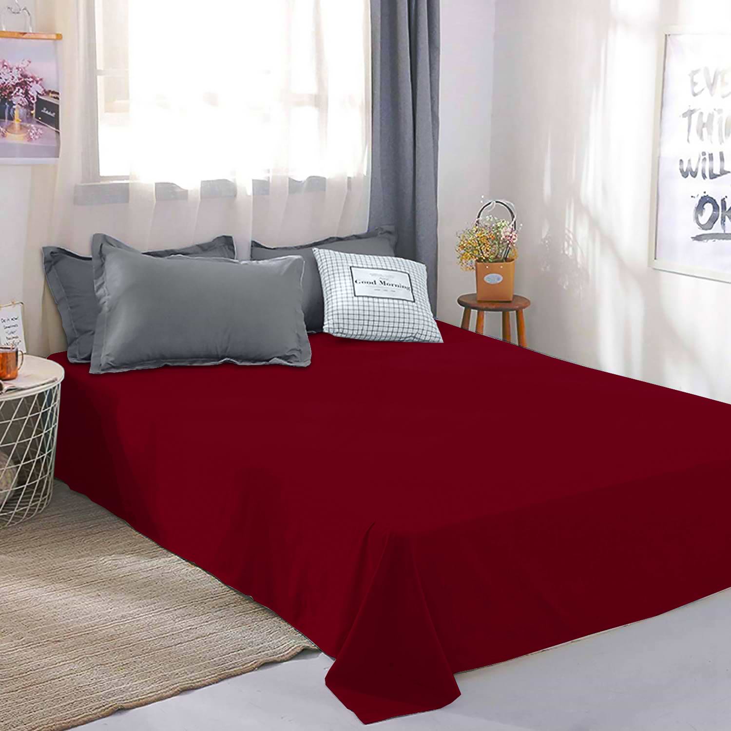 Набор простыней Zastelli 19-1655 Garnet бязь 200х220 см 2 шт. (21928)