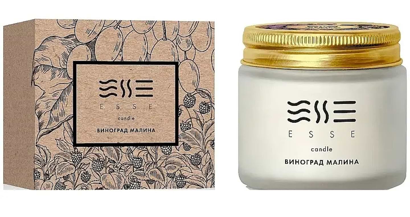 Свеча стекло Esse Home Виноград малина 50 г (4820288091134) - Фото 1