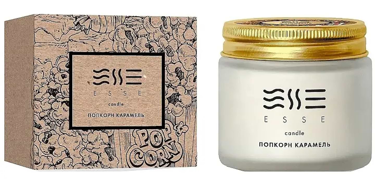 Свеча стекло Esse Home Попкорн карамель 50 г (4820288091158) - Фото 1