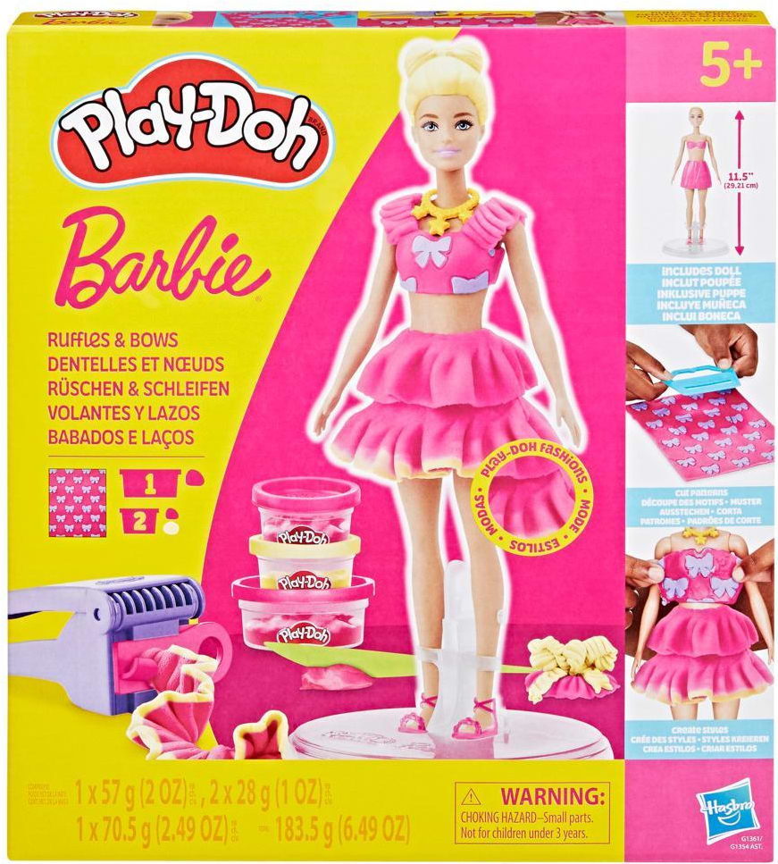 Наборы для лепки Hasbro Play-Doh Barbie Рюши и банты (G1361)