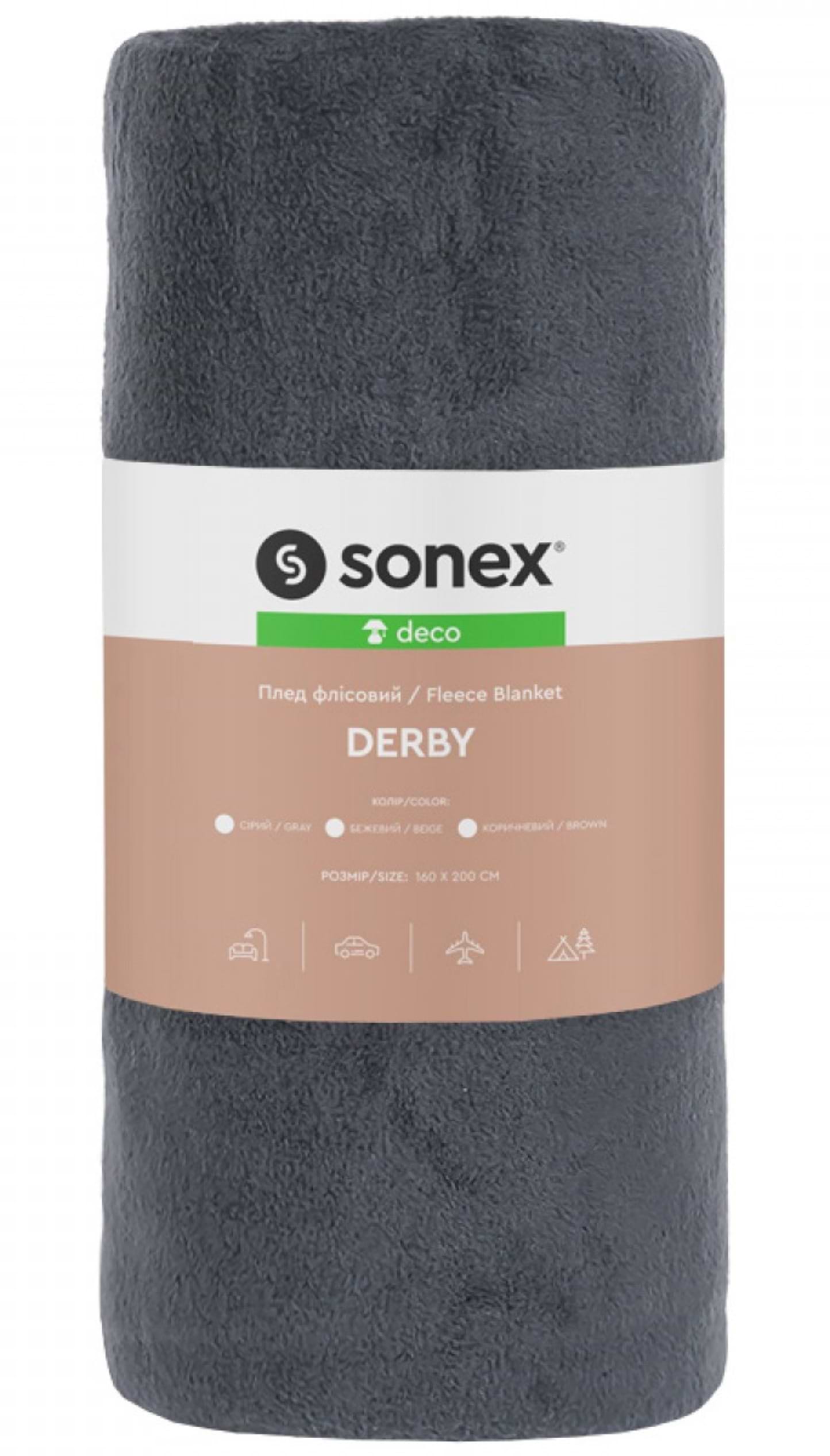 Купити Плед полуторний Sonex Derby 160х200 сірий (SO102541) - Фото 1 Плед полуторний Sonex Derby 160х200 сірий (SO102541) - Фото 1