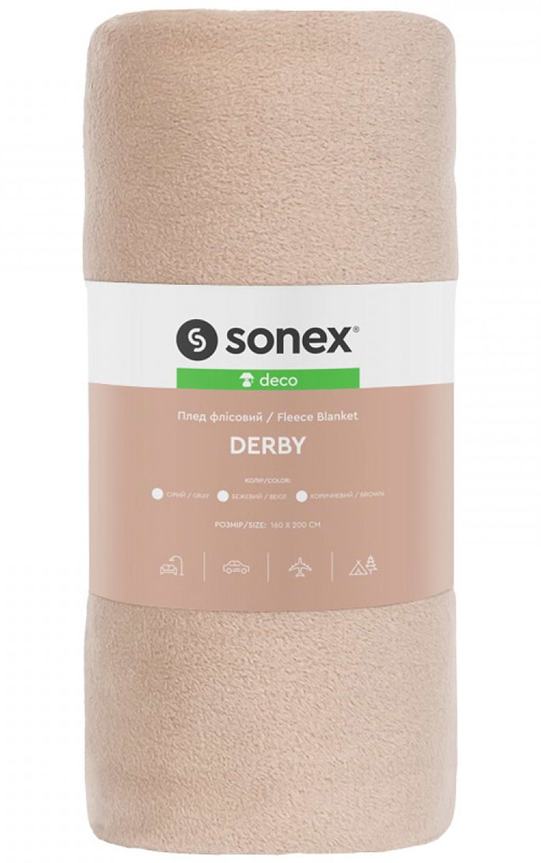 Фото - Плед полуторный Sonex Derby 160х200 бежевый (SO102542)