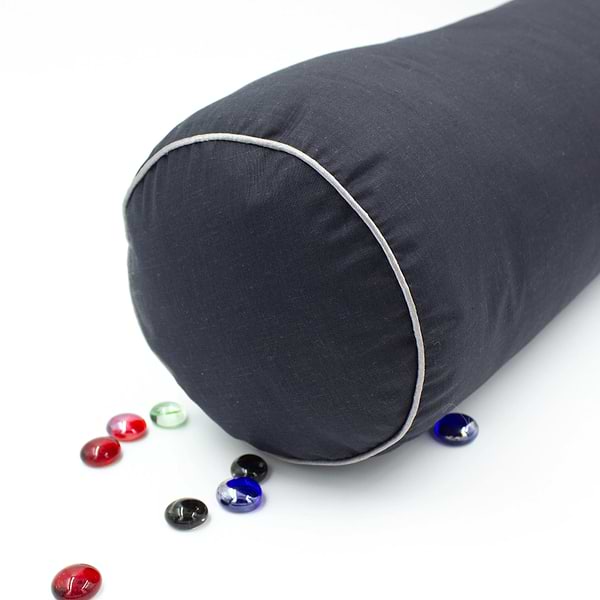 Фото - Подушка валик MirSon №8123 Naturale Line 16-9000 Black Stone EcoSilk 60х20 см (2200006248804)