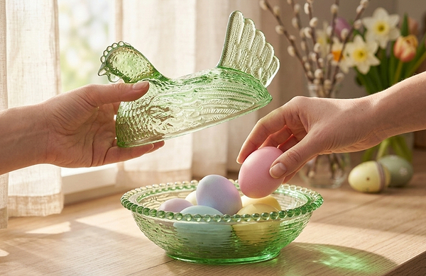 Фото - Емкость для хранения LeGlass Курочка 15.5х11.5х11.5 см 240 мл (355-289)