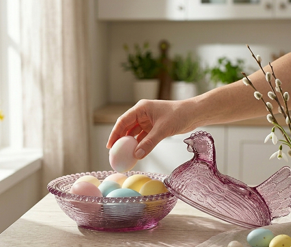 Фото - Емкость для хранения LeGlass Курочка 15.5х11.5х11.5 см 240 мл (355-290)