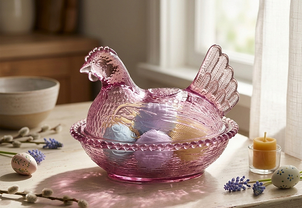 Фото - Емкость для хранения LeGlass Курочка 15.5х11.5х11.5 см 240 мл (355-290)