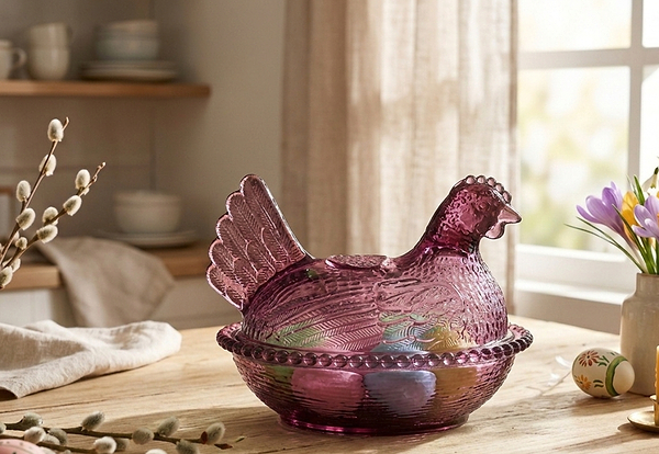 Фото - Емкость для хранения LeGlass Курочка 15.5х11.5х11.5 см 240 мл (355-290)