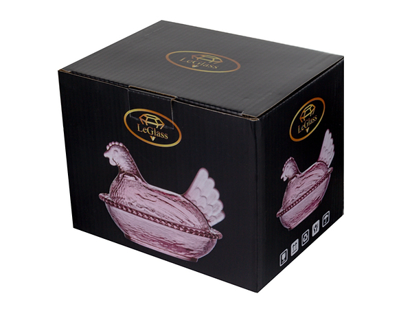 Фото - Емкость для хранения LeGlass Курочка 15.5х11.5х11.5 см 240 мл (355-290)