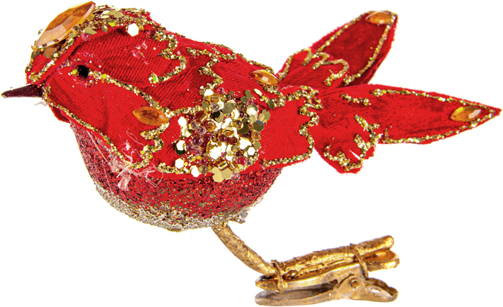 Ялинкова іграшка Lefard пташка 15х5 см (66-081)