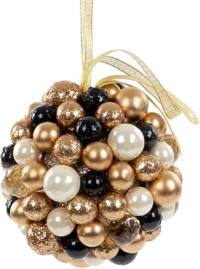 Ялинкова іграшка Lefard 15 см чорне із золотом (822-003)