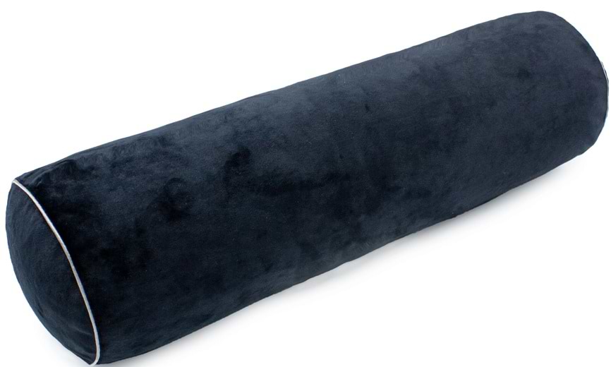 Подушка валик MirSon №8131 Velvet Line 28-0007 Black EcoSilk 60х20 см (2200006249283)