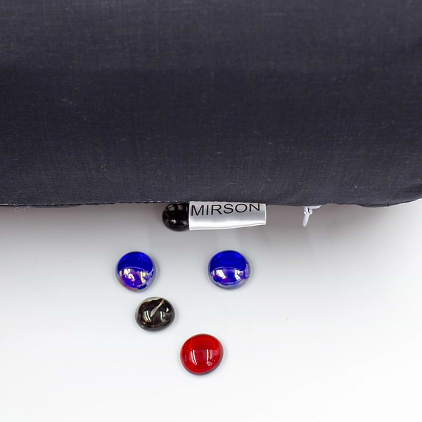 Фото - Подушка валик MirSon №8384 Naturale Line 16-9000 Black Stone Tencel 15x50 см (2200006249795)