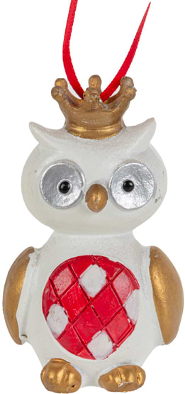 Декор підвіска New Year Lefard Сова 7 см (191-083)