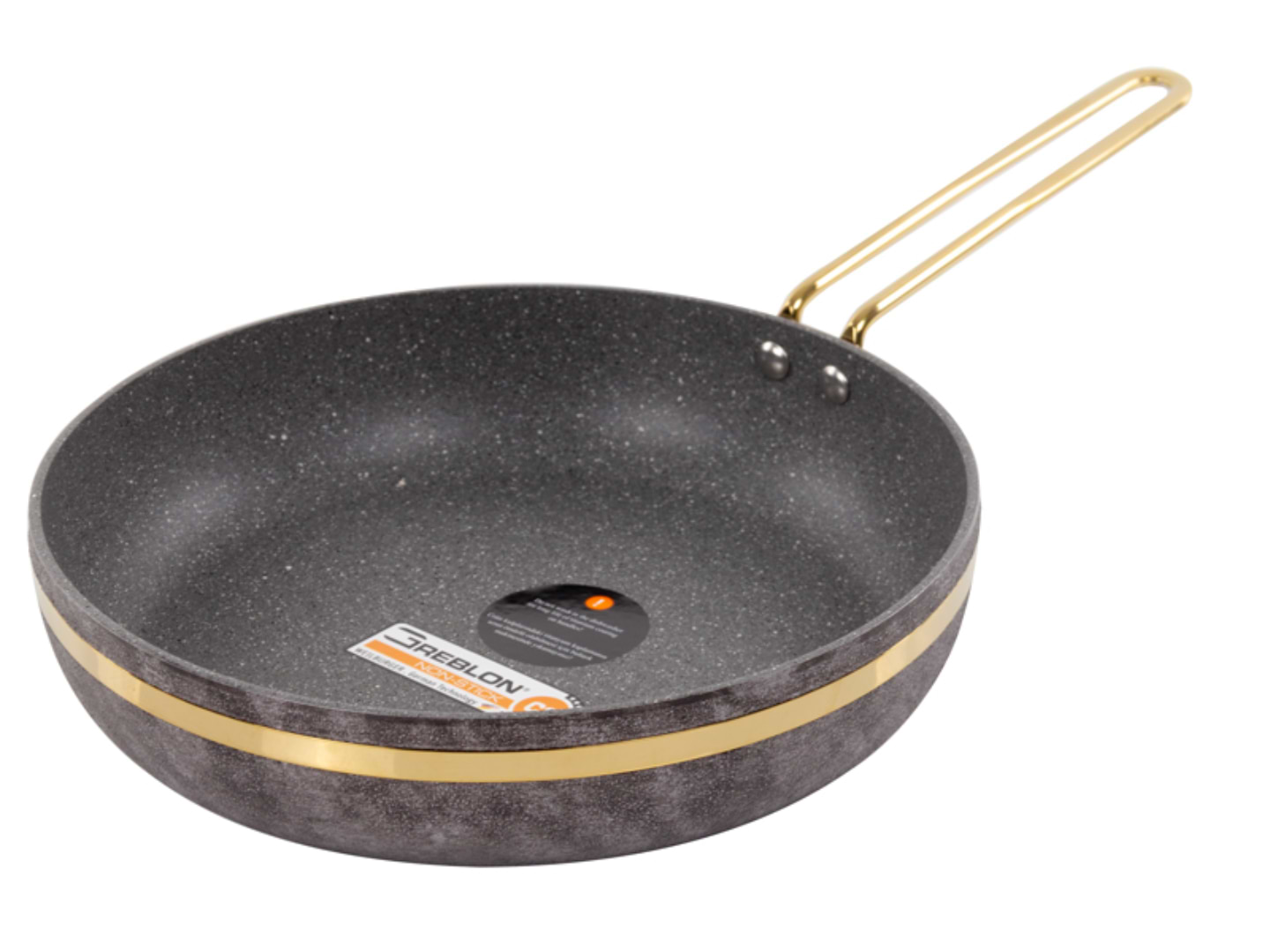 Сковорода універсальна Brioni Royal Stone Sandstone gold 26x6 см (764-042) - Фото 1