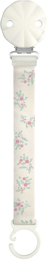 Держатель пустышек Suavinex с тканевой лентой Poetry белая с рисунком (402999)