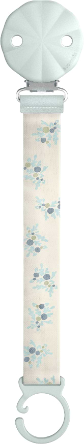 Тримач пустушок Suavinex із тканинною стрічкою Poetry м'ятна з малюнком (402998)