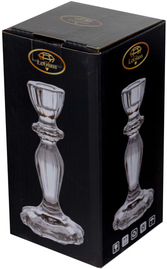 Фото - Свічник LeGlass 8,2х8,2х15,5 см (355-297)