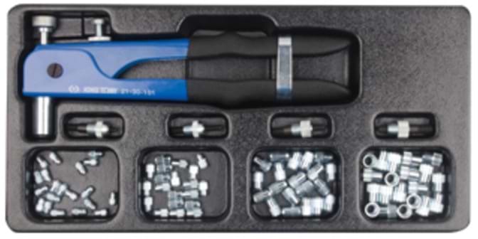 Ключ заклепувальний KING TONY +набір заклепок 85 шт. (21-30-09MR)