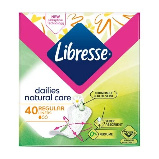 Фото - Прокладки щоденні Libresse Natural Care Pantyliners Normal 40 шт. (7322540306392)