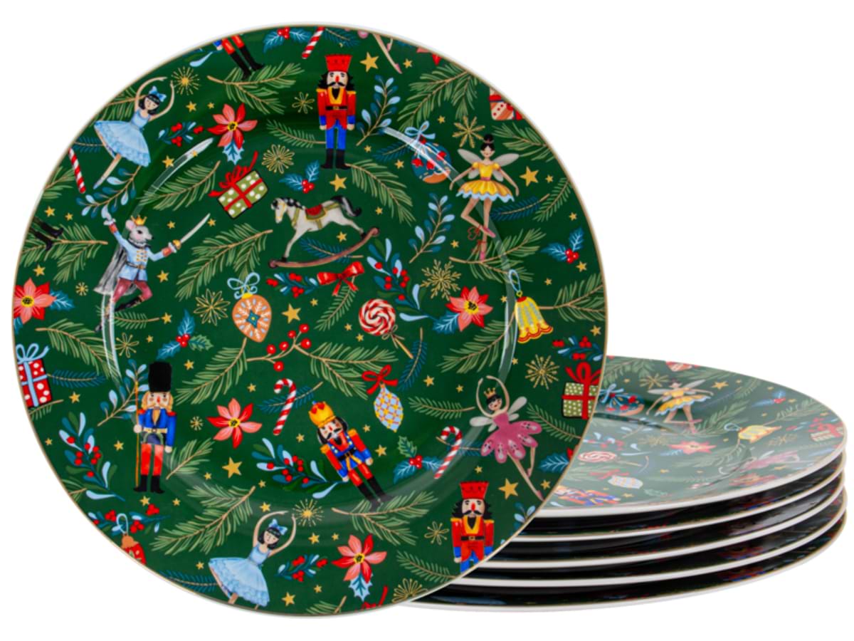 Набор тарелок Lefard Green Christmas 6 шт. 27 см (922-070)