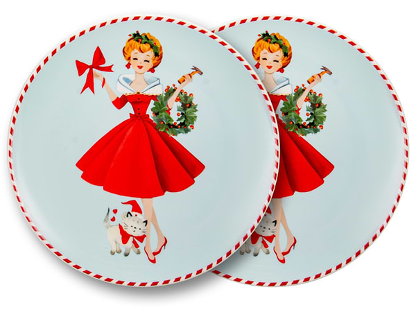 Фото - Набір тарілок Lefard Miss Christmas 2 шт. 20,5 см (924-886)