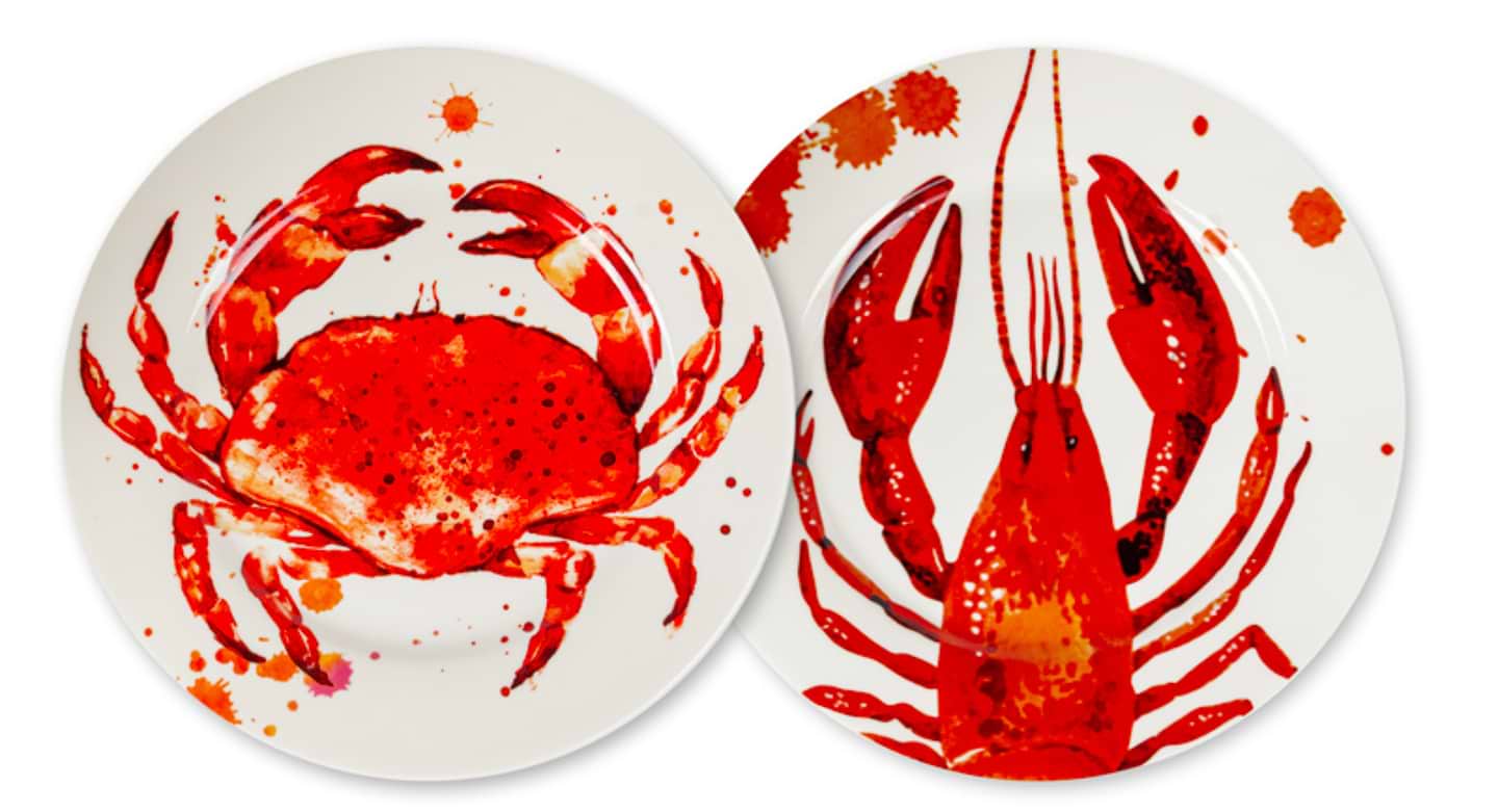 Набір тарілок Lefard Red Shells 2 шт. 19 см (922-113)