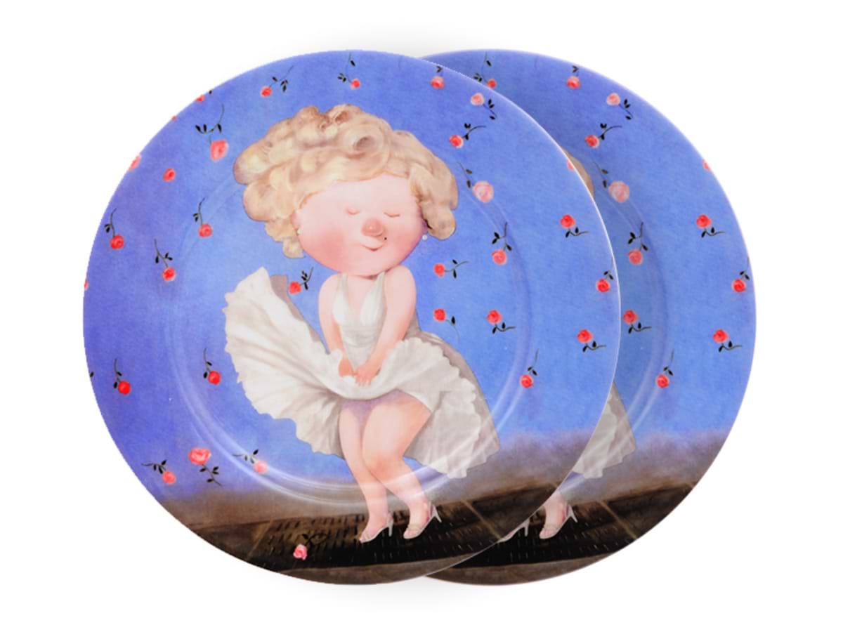 Набір тарілок Lefard Мерилін Монро 2 шт. 19 см (924-500)