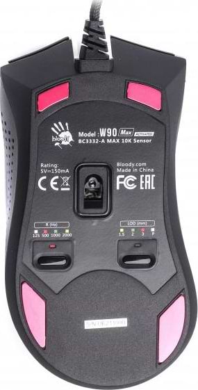 Фото - Мышь проводная игровая Bloody W90 Max Panda White