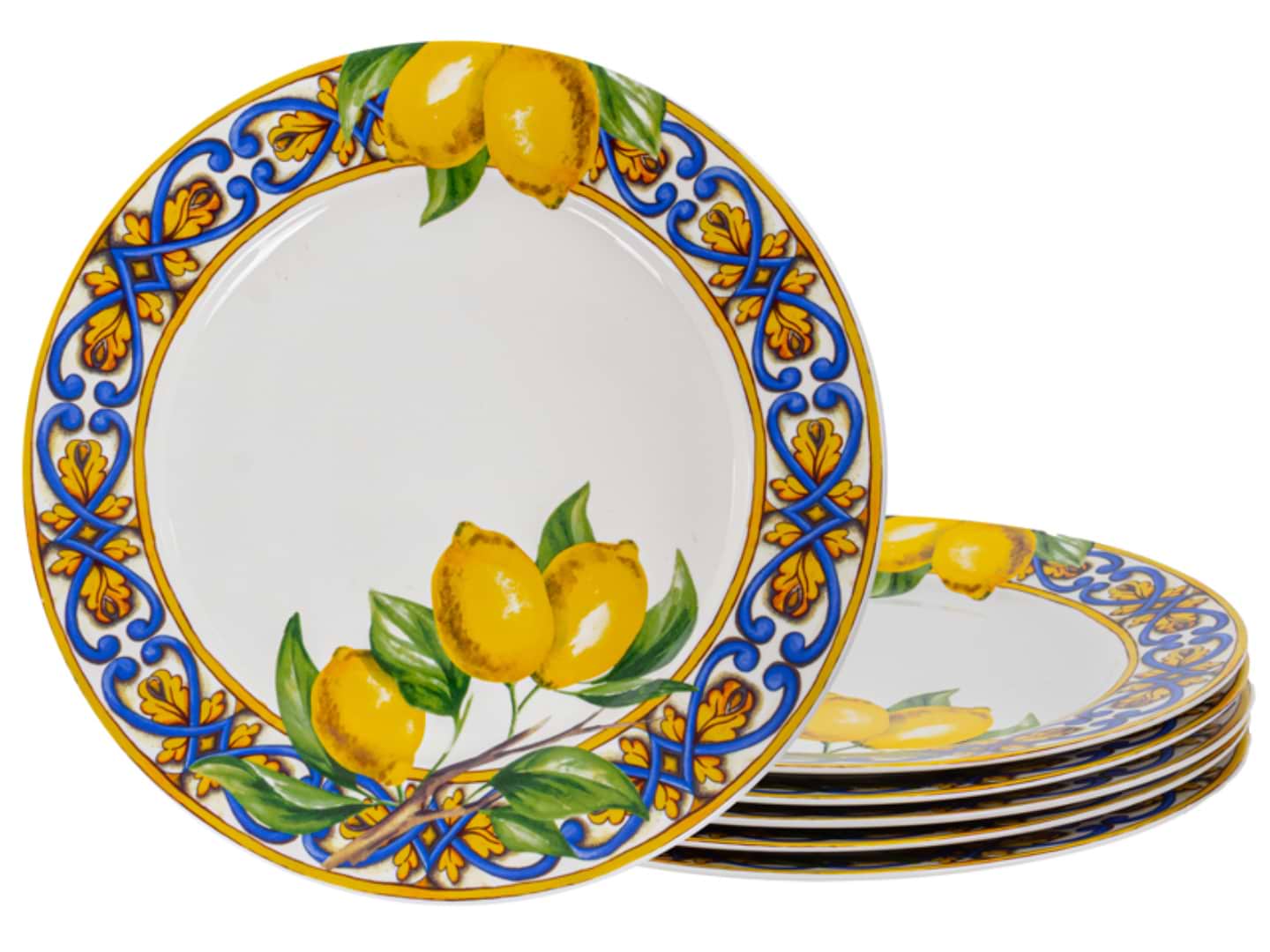Набір тарілок Lefard Сицилійський лимон 6 шт. 27 см (922-034)