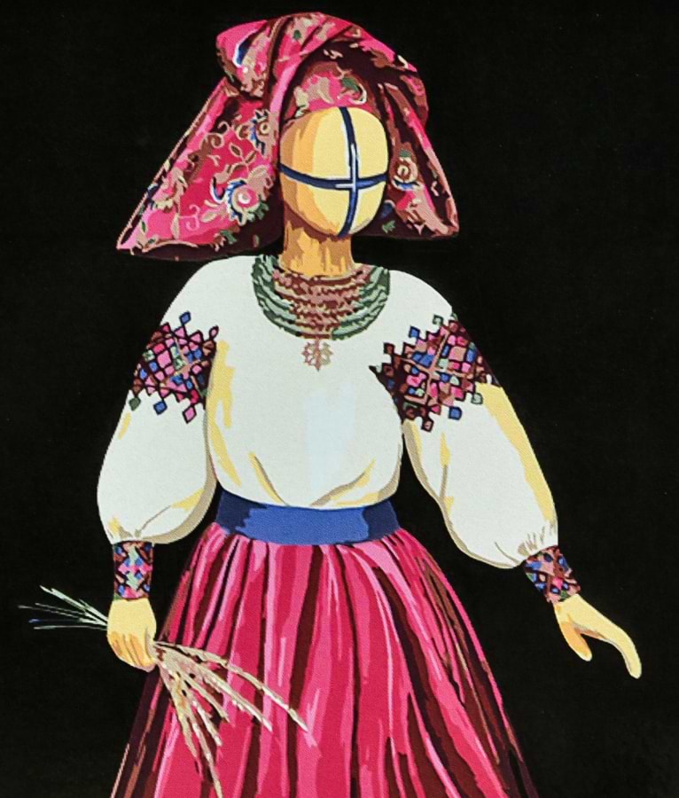 Картина за номерами Strateg Господарка на чорному фоні 40х50 см (AH1142)