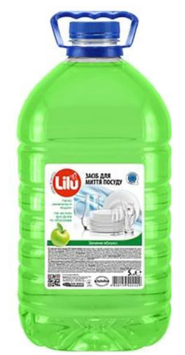 Фото - Средство для ручного мытья посуды LILU Зеленое яблоко, 5 л