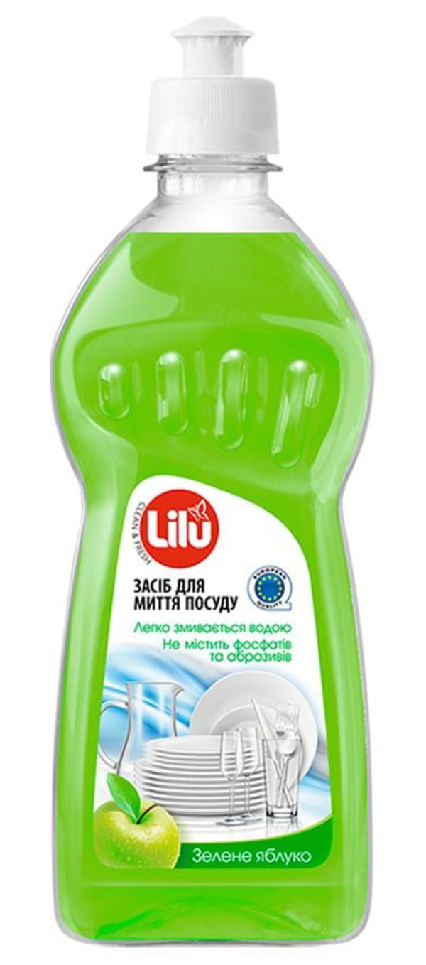 Фото - Средство для ручного мытья посуды LILU Зеленое яблоко, 500 мл