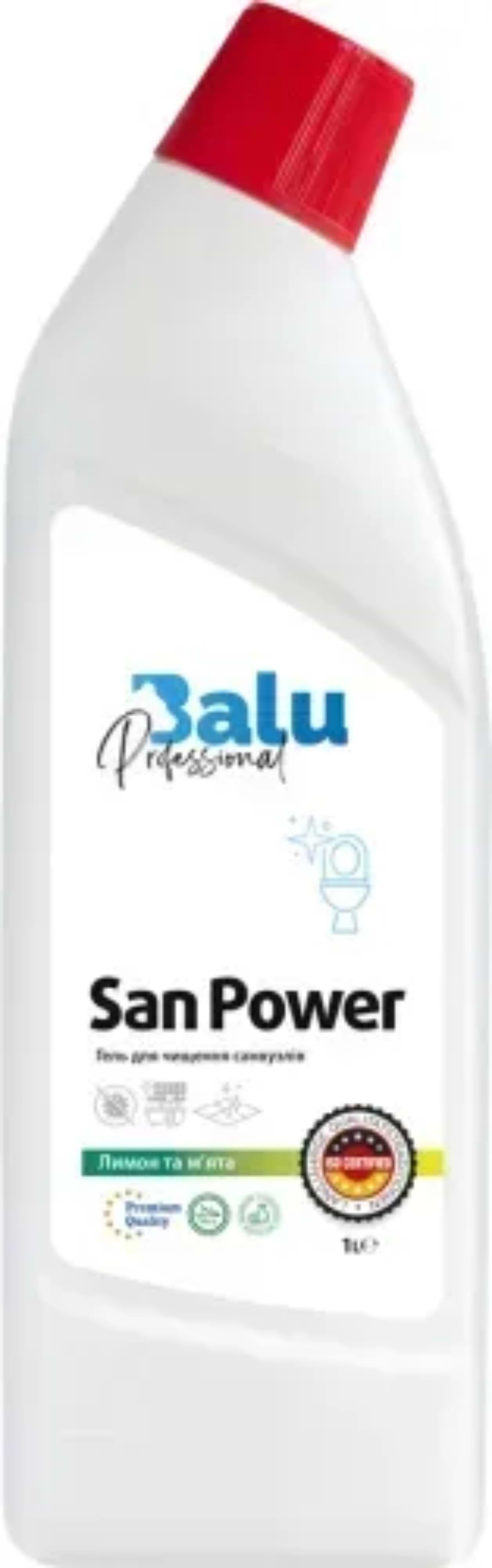 Засіб для чищення унітазу BALU Лимон и мята, 1000 мл