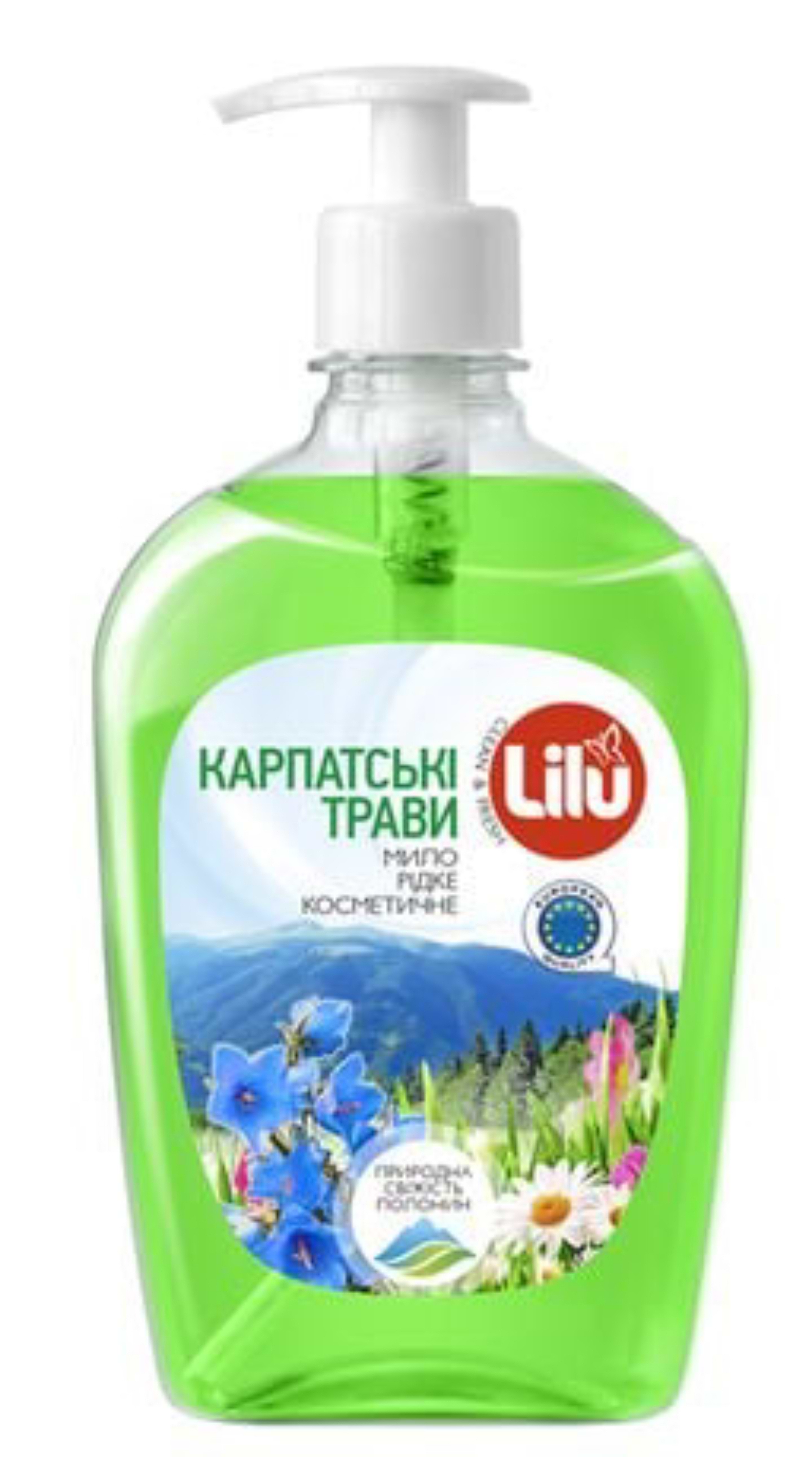 Рідке мило для рук LILU Карпатські трави, 500 мл