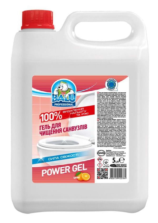 Фото - Средство для чистки унитаза BALU Power gel Цитрус, 5 л