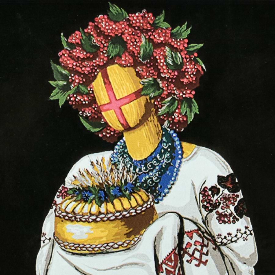 Картина за номерами Strateg Гостинна на чорному фоні 40х40 см (AV4040-88)