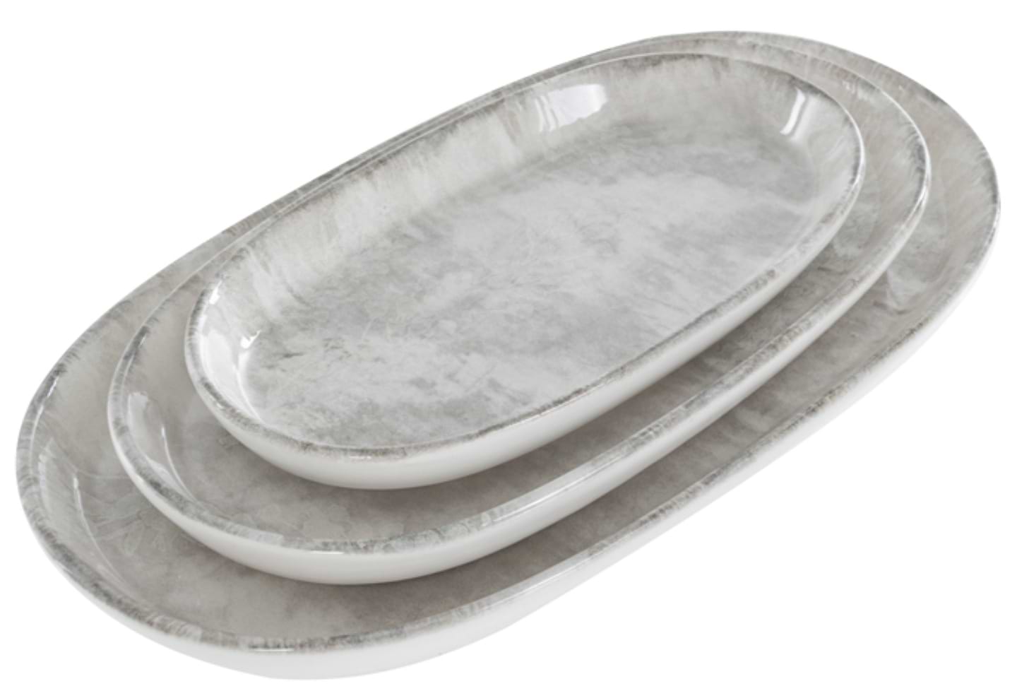 Блюдо Alba ceramic Beige 10х17 см, 14,5х25 см, 17х30 см (769-013)