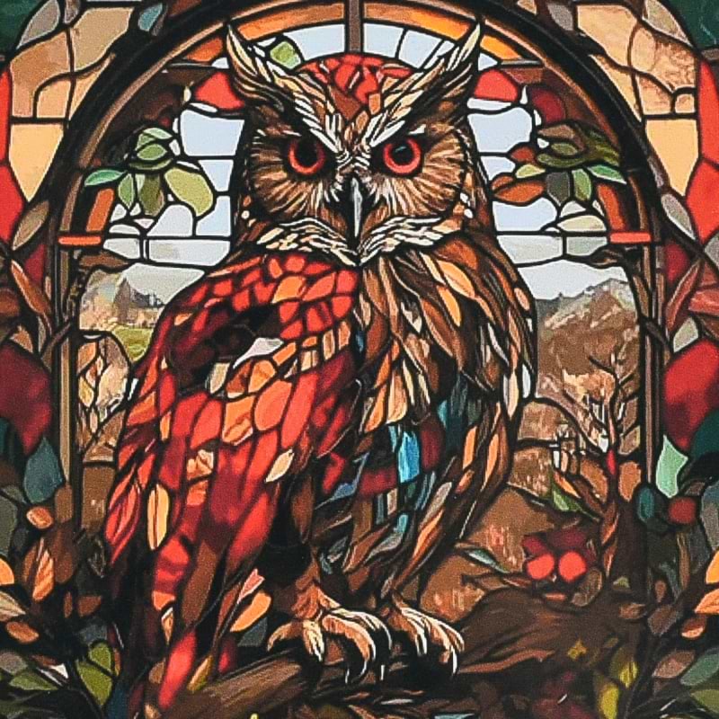 Алмазний живопис Strateg Погляд мудрості 30х30 см (DEEX16297)