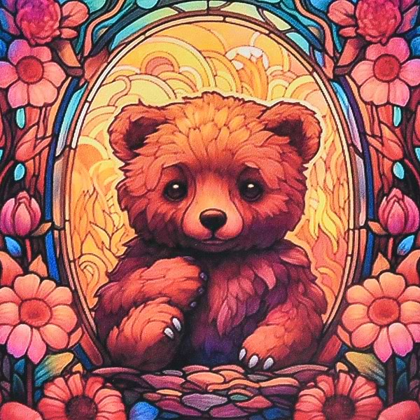 Фото - Алмазний живопис Strateg Ведмедик 30х30 см (DEEX16288)