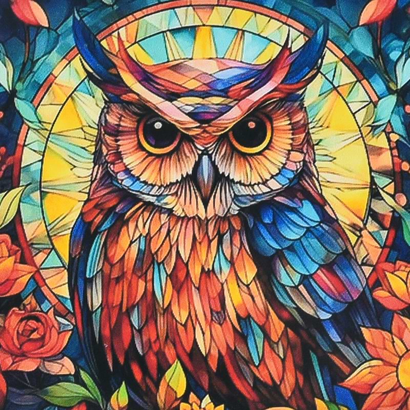 Алмазний живопис Strateg Вітражна мудрість 30х30 см (DEEX16281)