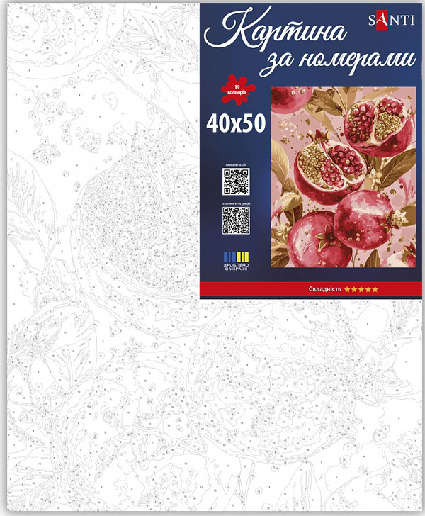 Фото - Картина за номерами Santi Золотий гранат 40х50 см (955764)