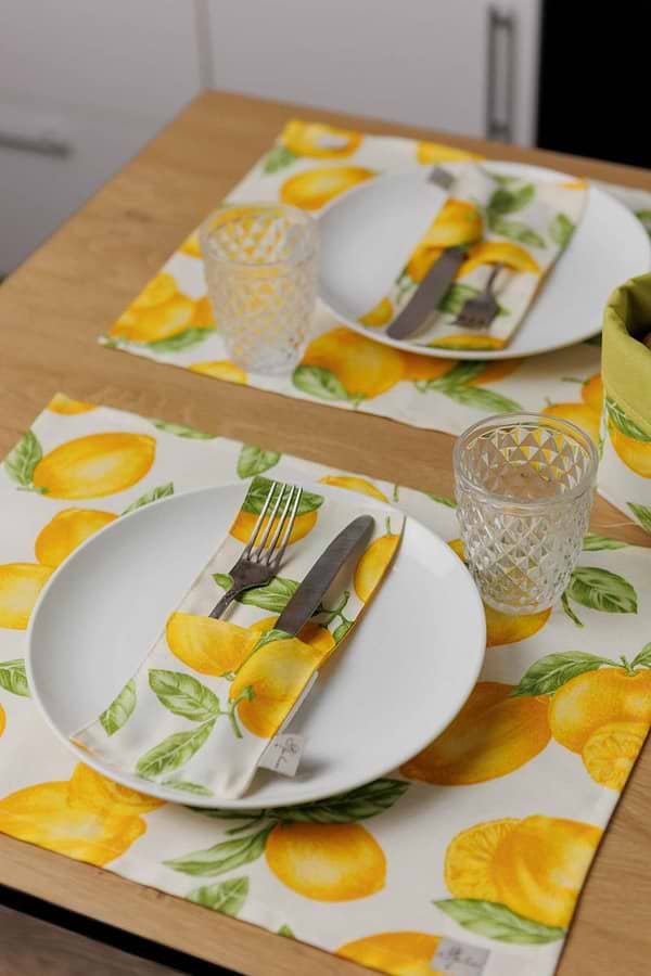 Фото - Чохол для столових приборів Прованс Лимончики 24х10 см (043233)