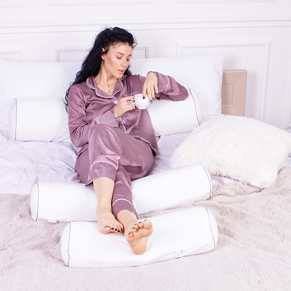 Фото - Подушка валик MirSon №8527 Eco Line White 100% Memory 100х20 см (2200006342977)